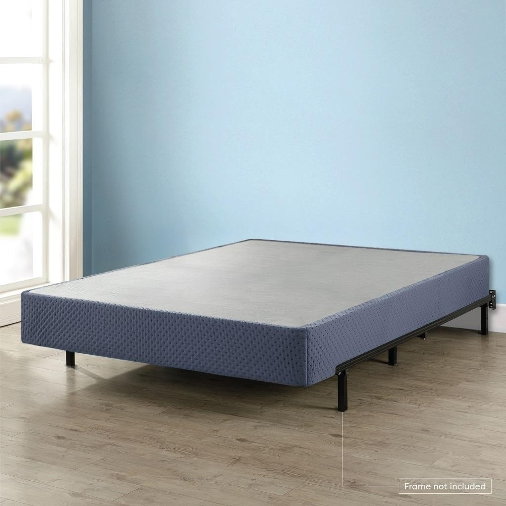 Crown Comfort King Size 9 Inch Heavy Duty Steel Box Spring, Navy