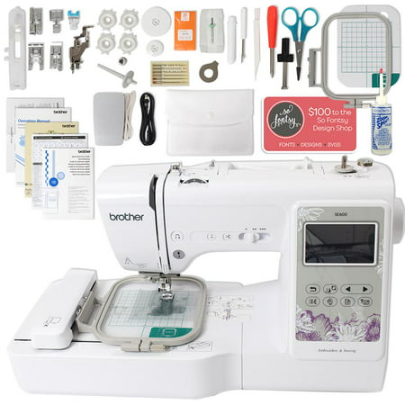 Brother SE600 Computerized Sewing and Embroidery Machine with 4