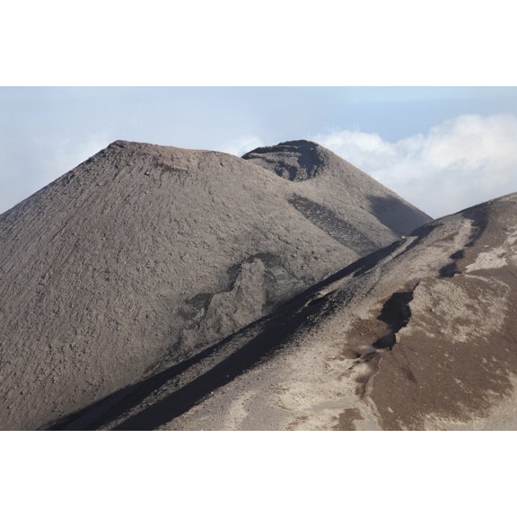 Southeast crater of Mount Etna volcano Sicily Italy Canvas Art - Richard RoscoeStocktrek Images (18 x 12)