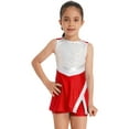 thumbnail image 2 of TiaoBug Kids Girls Shiny Cheerleading Costumes Sport Dress+Shorts Sets, 2 of 8