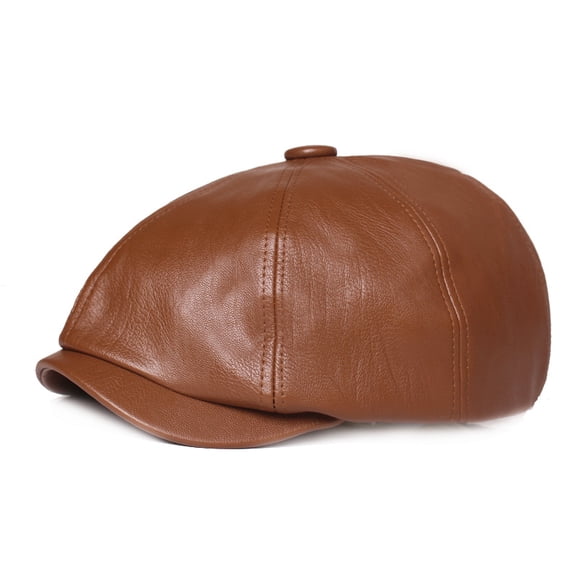 SikaFu Breda Hat Female Autumn And Winter Leather Peak Cap