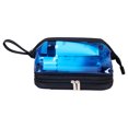 thumbnail image 1 of Bolsa de cosméticos impermeable de lavado de PU de doble capa transparente para fitness (Azul) Likrtyny Para Estrenar, 1 of 3