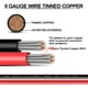 thumbnail image 2 of Cable de batería iGreely, 8 AWG, calibre 8, cobre estañado, 3 m, 2 of 7