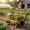 Yellow Handle, variant on 1400 LB Garden Wagon Cart with 13 in All Terrain Tires 3-in-1 Yard Wagon Cart with Removable Side 13-inch wheels yellow hubs black frame Dark Green Frame