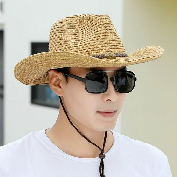 Riforla Hat Hat Sun Hat Sun Sun Hat Outdoor Fishing Hat Men's Korean Version Straw Hat Travel Beach Hat Khaki