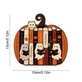 thumbnail image 3 of Halloween Wooden Pumpkin Bookshelf Decor, Rustic Pumpkin Tabletop Ornament with Fall Design, Seasonal Home Decoration for Shelf Mantel Desk Living Room Office Party Display, 3 of 6
