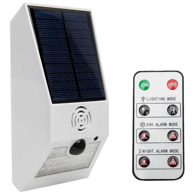 Alarma solar, luz estroboscópica solar con detector Mot Alarma solar, detector Mot con