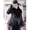 thumbnail image 2 of WinterCoatsWomenThickFauxLeatherFurSheepskinCoatFemaleFurLeatherJacketAviatorJacket, 2 of 4