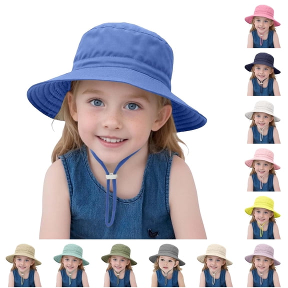 QTSHPN Kids Sun Hat Baby Breathable Fisherman Cap Summer Beach Toddler Lightweight Outdoor Play Kids Hat
