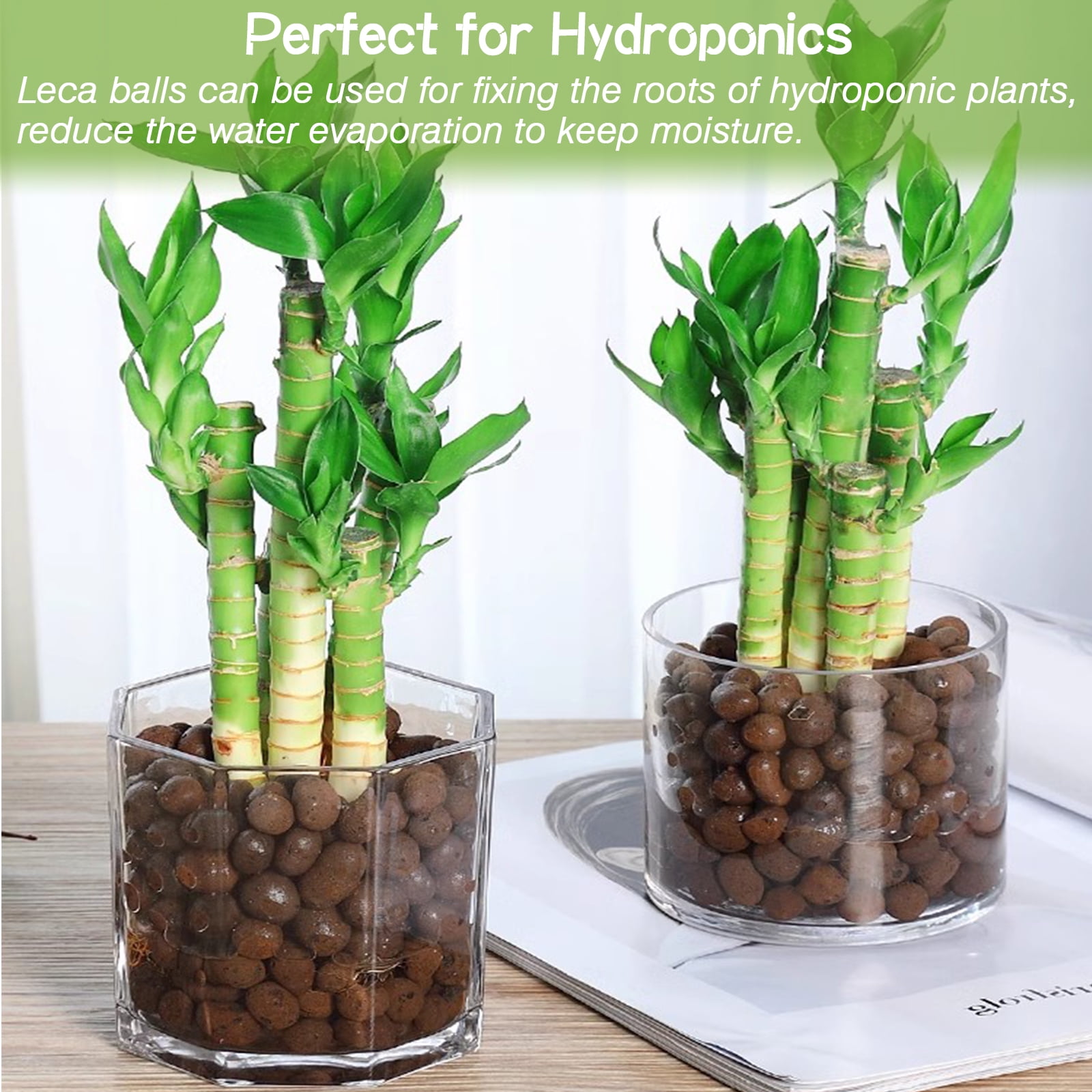 ZeeDix 17lb Leac Clay Pebbles Decorative Organic Seedling Plants Grow Media for Hydroponic Gardening