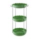 thumbnail image 2 of Estante de almacenaje para encimera de cocina de 3 niveles, plástico, desmontable, organizador compacto para vasos, tazas y utensilios de cocina, disponible en rojo, verde y blanco., 2 of 6
