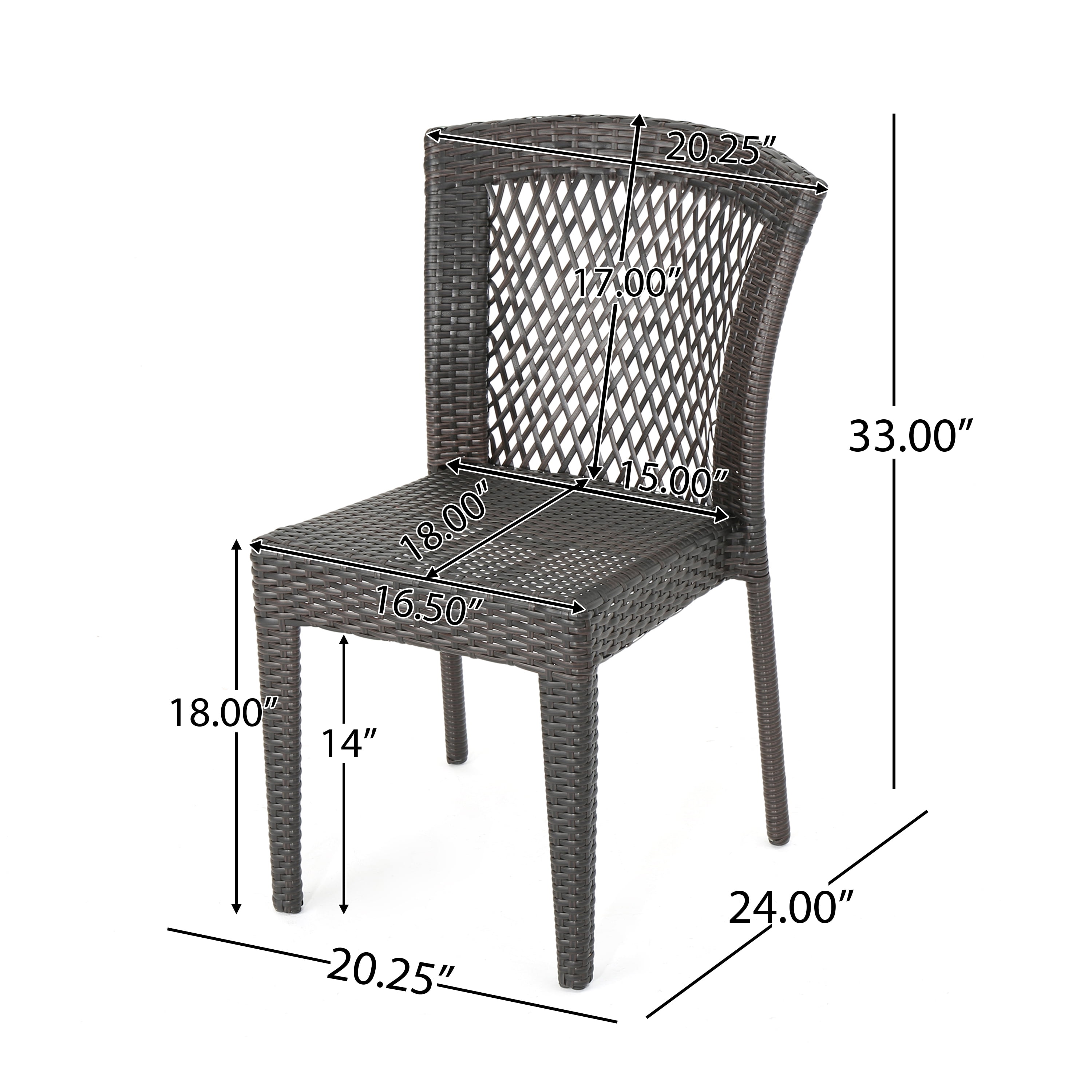 Brown Outdoor Wicker Chairs (Set of 2)