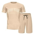 thumbnail image 3 of Short Sets for Men New York Graphic Crewneck T Shirt and Shorts 2 Piece Matching Set Mens Summer Outfits, 3 of 5