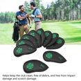 thumbnail image 3 of Four Leaf Clover Pattern 10 PCS Golf Club Top Covers, Water Proof PU Delicate Golf Iron Set Covers Suitable for Most Clubs, 3 of 7