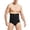 Black, variant on Mens Double Layer Waist Control Brief Shapewear High Waist Tummy Support Body Shaper Slim Leg Triangle Underwear Daily Black M