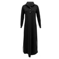 thumbnail image 7 of IWRICH Women's White Button down Collar Sweatshirt Maxi Dress Long Sleeve Casual Elegant Party Sporty Work Dresses Black S, 7 of 7