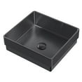thumbnail image 1 of Whitehaus Collection WHNPL1577-MBLK Noah Plus 10 Gauge Frame & Squared Semi-Recessed Basin Set - Matte Black, 1 of 1