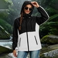thumbnail image 2 of Lenago Waterproof Women's Rain Jackets Lightweight Hooded Softshell Windbreaker Zipped Long Sleeve Raincoat Solid Color Outdoor Hiking Cycling Outfit Multicolor M, 2 of 9