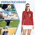 thumbnail image 7 of Aplkyhs Gingerbread Man Golf Tennis Shirts Long Sleeve Cloth Quick Dry Soft and Comfortable Quarter Zip Fit Plain Machine Washable Suitable for Outdoor Sports, 7 of 7