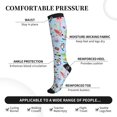 thumbnail image 3 of Lsque Cartoon Animals Pattern Sport Compression Socks for Men & Women 15-20 mmHg Knee High Nurse Pregnant Running Medical and Travel Athletic, 3 of 6