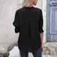 thumbnail image 4 of Camisa de gasa con cuello en V de color sólido informal de verano para mujer OAVQHLG3B Store lin121212, 4 of 5