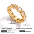 thumbnail image 3 of Love Titanium Steel Ring For Women Geometric Shape Stainless Steel Jewelry Non-Fading Light Luxury Electroplating Size 6 7 8, 3 of 5