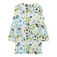 thumbnail image 3 of Sport Sketch Soccer Pattern Loose Dress Evening Dress Summer Dresses for Women Luxury Dress Long Sleeved Dress, 3 of 4