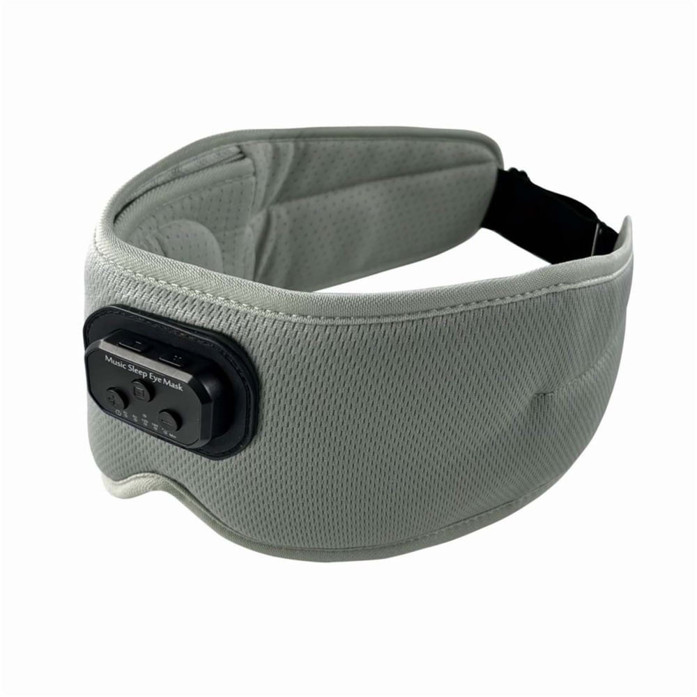 Sleep Headphones Sleeping Eye Mask with Bluetooth 5.2 Headphones White Noise Timer Setting for Side/Back Sleeper Travel Office Relax Gray