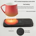 thumbnail image 4 of 4-in-1 Coffee Mugs Warmer Phone Wireless Charger Drink Heating Warmer for Desk Use Keep Beverages Warmer US Plug, 4 of 10