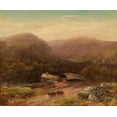 thumbnail image 2 of Martin, Homer Dodge 23x20 Black Ornate Wood Framed with Double Matting Museum Art Print Titled - In the Housatonic Valley, 2 of 4