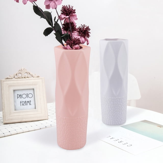 Flower Vase Minimalist Unbreakable Portable Flower Arrangement Ceramic Look Vase Home Decor