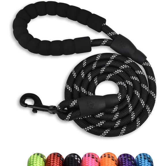 5FT Strong Pet Dog Leash with Soft Padded Handle,Highly Reflective Rope for Night Walking,360-Degree Rotating Metal Buckle Without Tangles,Suitable for Small,Medium and Large Dogs