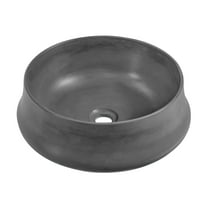 Thun 17.5” Round Concrete Vessel Bathroom Sink in Dark Grey