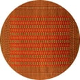 thumbnail image 1 of Ahgly Company Machine Washable Indoor Round Oriental Yellow Industrial Area Rugs, 7' Round, 1 of 4