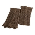 thumbnail image 2 of Women Fashion Crochet Solid Color Knitted Lace Trim Boot Cuffs Toppers Short Soft Leg Socks, 2 of 4