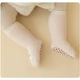 thumbnail image 2 of Baby Non-skid Grip Socks Toddler Socks Warm Thick Anti Skid Slipper Crew Socks for Girls Boys Newborn Infant 5 Pairs, 2 of 7