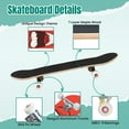 thumbnail image 4 of 31'' Complete Skateboard 7 Layer Canadian Maple Double Kick Deck Skateboards mouth red Skate Board for Beginner Adult Gifts, 4 of 5