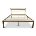 thumbnail image 4 of Juego de Base Cama de Metal y Colchón Matrimonial 135x190 Memory Foam cm 18 cm Firmeza Media marron, 4 of 6