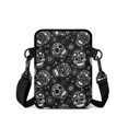 thumbnail image 2 of FUIALDOLG Sugar Skull Portable Crossbody Bags, Stretch Polyester Crossbody Purse Lightweight Satchel Bags for Travel Work, 2 of 7