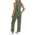 thumbnail image 3 of Fantaslook Womens Two Pieces Sets Summer Outfits Sleeveless Tops and Wide Leg Pants Matching Set Casual Loungewear, 3 of 8
