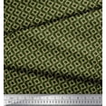 thumbnail image 3 of Soimoi Green polyester Crepe Fabric Round Geometric Fabric Prints By Yard 52 Inch Wide, 3 of 3