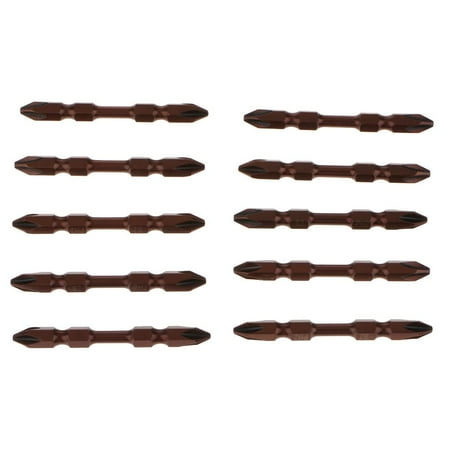 

10pcs/set Alloy Steel Double Cross Head Anti Slip Screwdriver Bits - 150mm 65mm