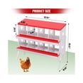 thumbnail image 3 of Chic-Ken Nesting B-ox, 6 Compartment Chicken Nesting Box with Legs, Metal Chicken Laying Boxes with Perch, Metal Roll Away Eggs Laying Boxes, Versatile Wall Mount or Free Standing for Chickens, 3 of 7