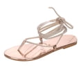 thumbnail image 2 of Sandalias de mujer Vendaje Rhinestones Transpirable Verano Zapatos planos Wmkox8yii  nm8986, 2 of 8
