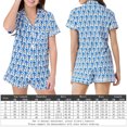 thumbnail image 3 of Pj Lounge Set Y2k Loungewear Pjs Conjunto Pijama para Mujer 2 Piezas Con Mono Camisa Manga Corta Y Pantalones Cortos Regalo Navidad Acción Gracias, 3 of 9