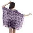 thumbnail image 4 of Moomaya Open Front Printed Shrug Printed Kimono Sleeve Beach Cover Up For Women, 4 of 5