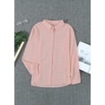 thumbnail image 4 of Blouses en Chiffon Col en V pour Femmes Manches Ballon Décontractées, 4 of 6