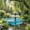 Blue 3 Layers, variant on Esterze Hanging Solar Bird Bath Fountain, Solar Powered Cascading Water Fountain, Hanging Bird Bath with Solars Pump & Glass Bowl, Decorative Garden Bird BathFountain