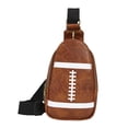thumbnail image 3 of yuksok Shoulder Bag Daypack Women Men Crossbody Bag for Running Backpacking Walking Dark Brown, 3 of 7