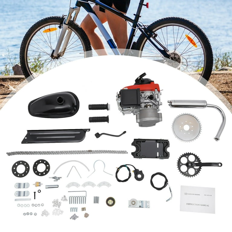 53CC 4-Stroke Gas Petrol Motorized Bicycle Engine Motor Kit Chain